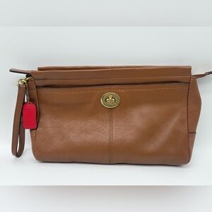 COACH PARK LEATHER LARGE CLUTCH  BAG (F49481)
BRASS/BRITISH TAN